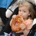 a pretzel as big as her head